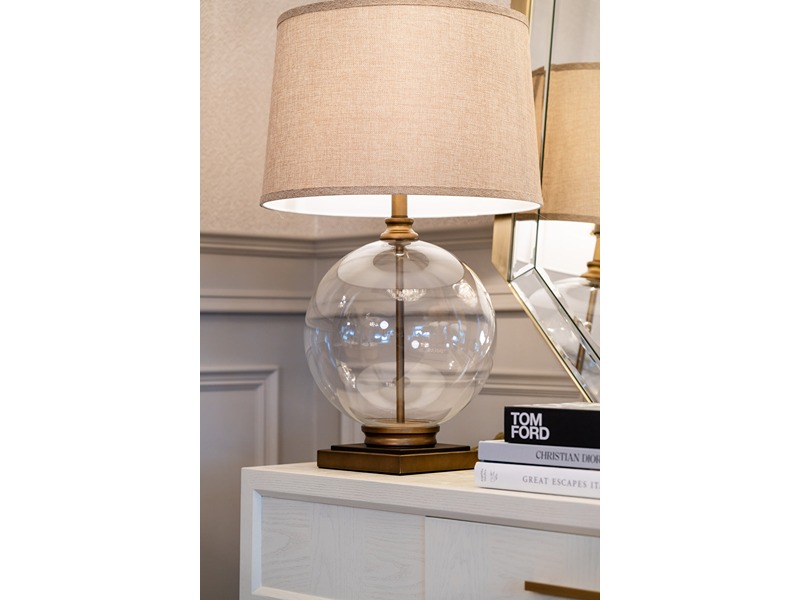 Katie Bleu Detta Table Lamp & Shade