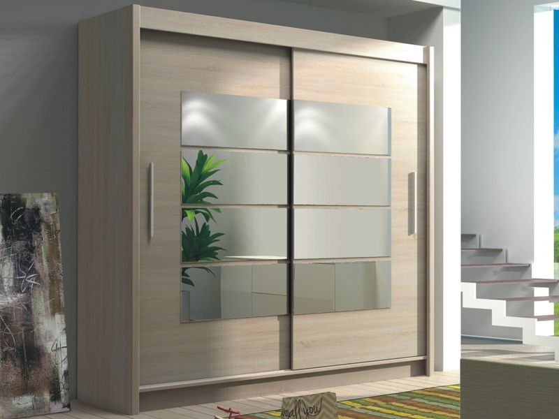 Toronto 2.03M Mirrored Sliding Wardrobe