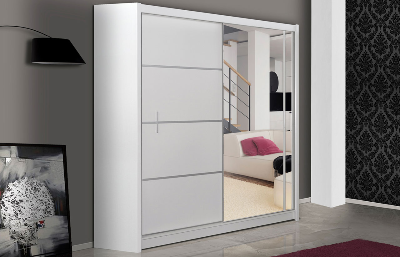 Vista Sliding Door Wardrobe 2.0M White