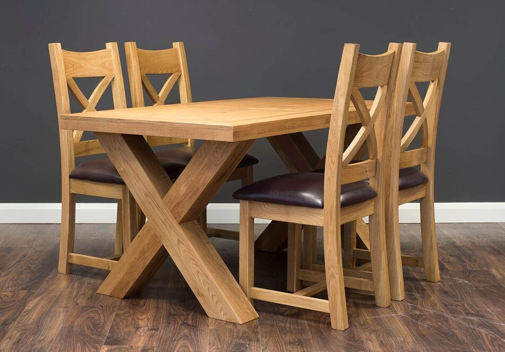 X Range 1.8m Oak Table