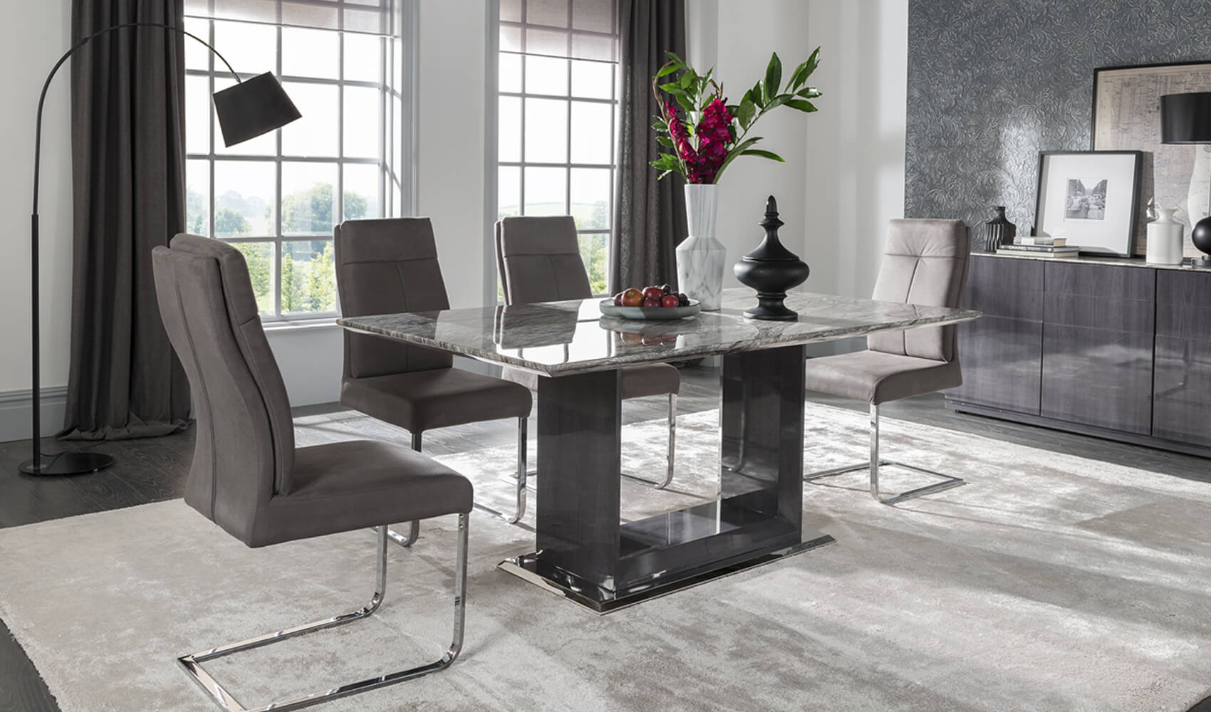 Donatella 1 6 Dining Table 6 Chairs