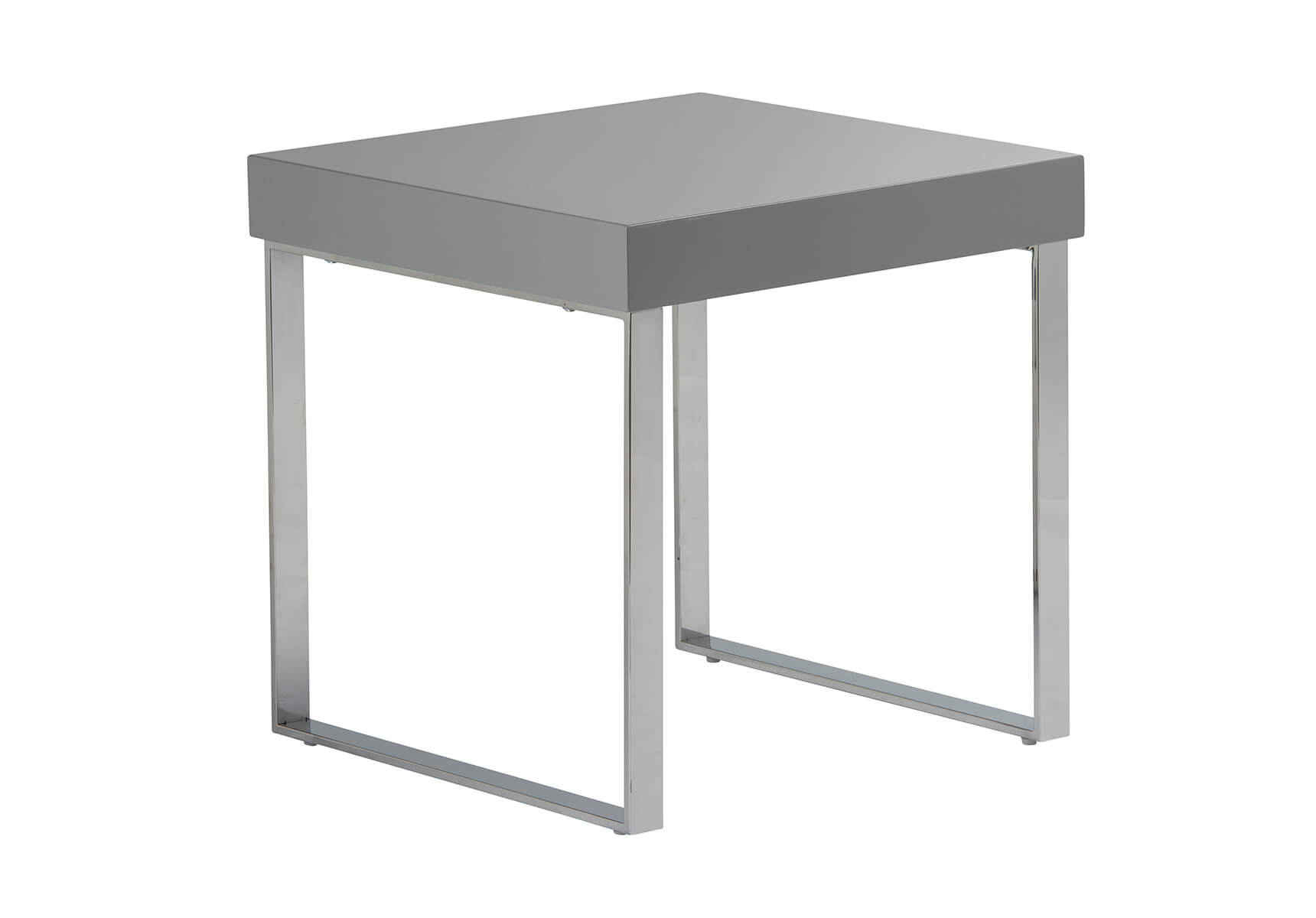 Franklin End Table In Grey Gloss